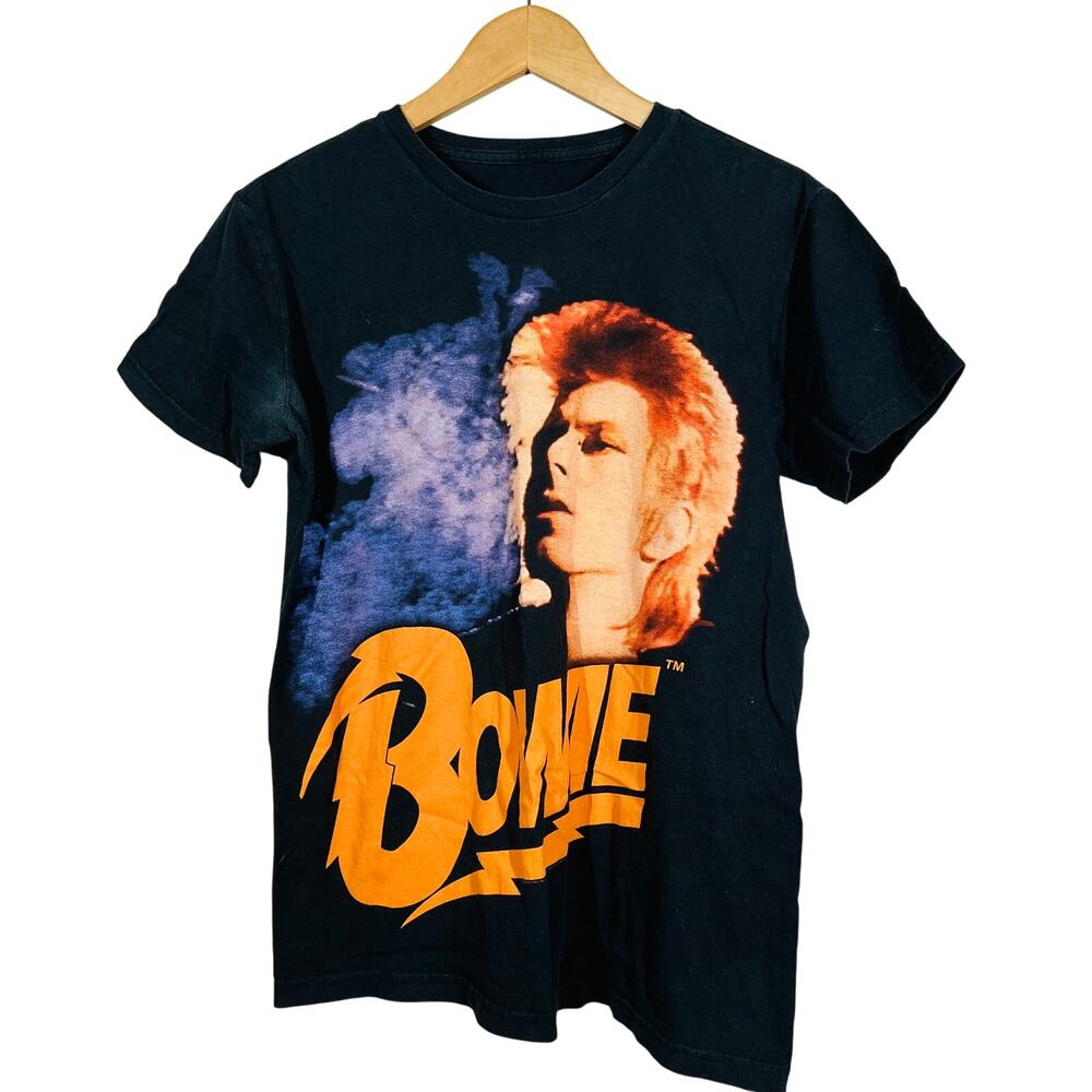 David Bowie Graphic Tee Short Sleeve Black Band Merch - M
